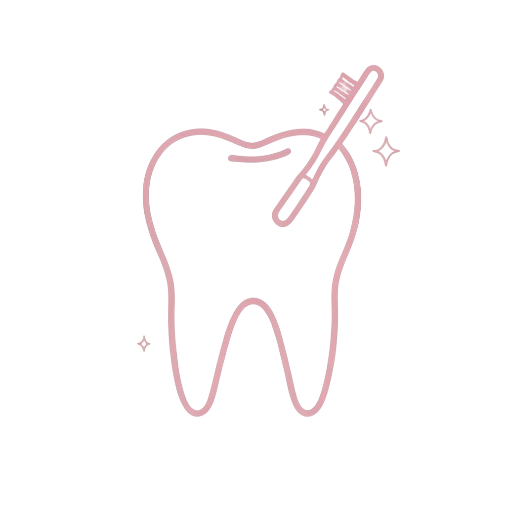 Ilustración de un diente limpio con cepillo dental